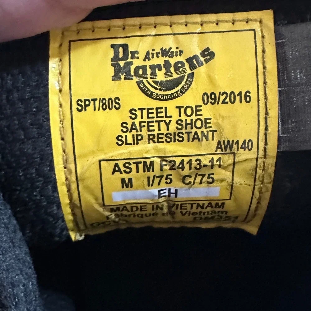 Dr. Doc Martens Ironbridge Leather Heavy Duty Work Boots Steel‎ Toe Size M7/L8